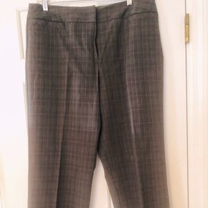 NWT. Women’s brown glen plaid dress pants. Made by Ninety. Size 12